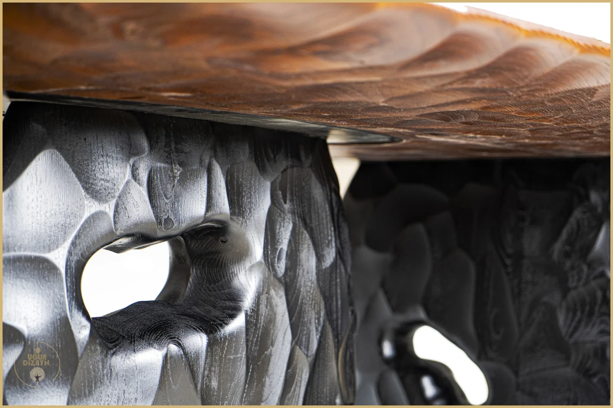 Ceviz Ağacı Kütük Masa 