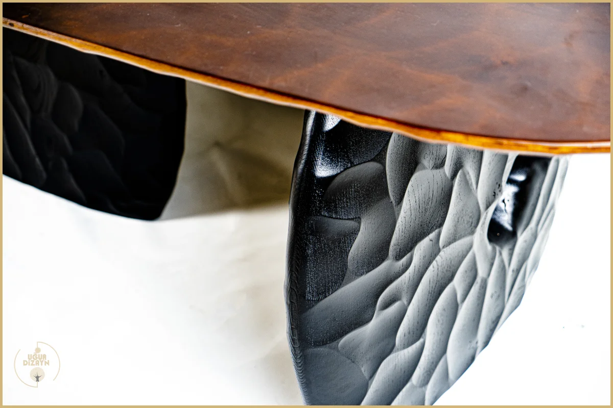 Ceviz Ağacı Kütük Masa 